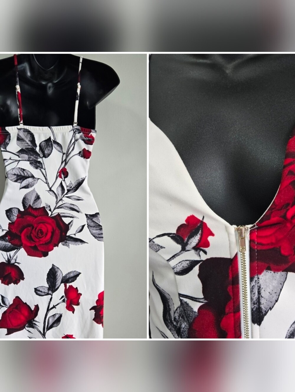 Haute Monde Women's Red Rose Dress Size Small
